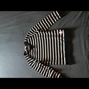 Feeling French, Black and white stipe sweatshirt